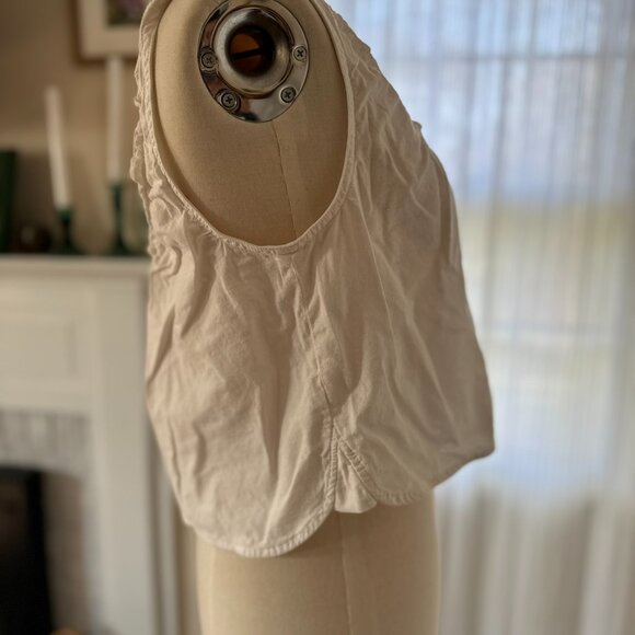 Madewell Denim Ruffled U-Neck Crop Top - Picture 4 of 6